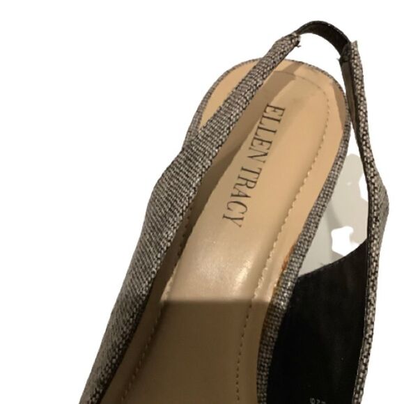 ELLEN TRACY KITTEN HEEL SLINGBACK SHOES SZ 9M‎ - Picture 11 of 12